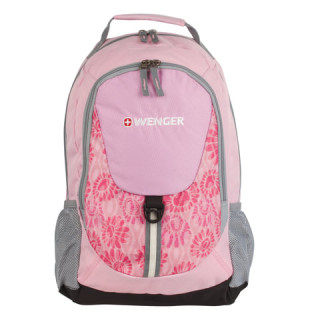 Рюкзак WENGER, универсальный, розовый, серые вставки, 20 л, 32х14х45 см